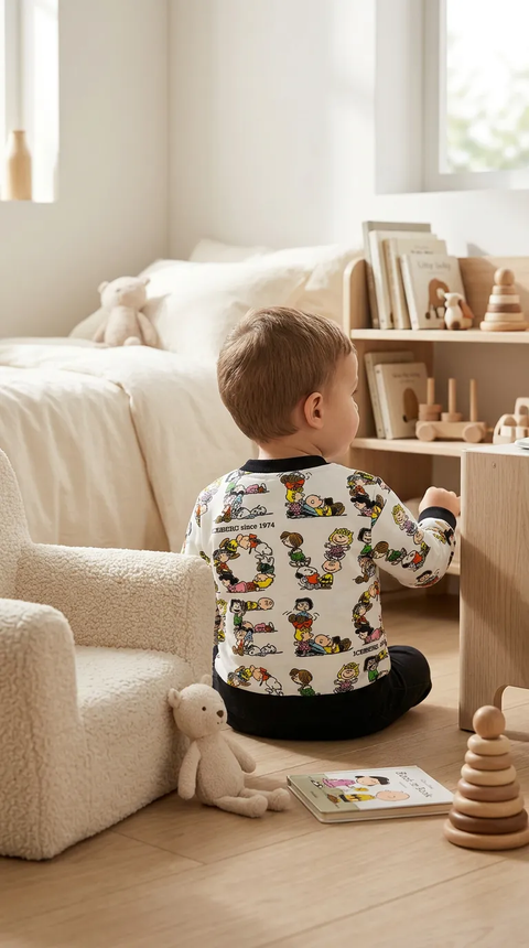 Peanuts Crew Sweatshirt – Ekru