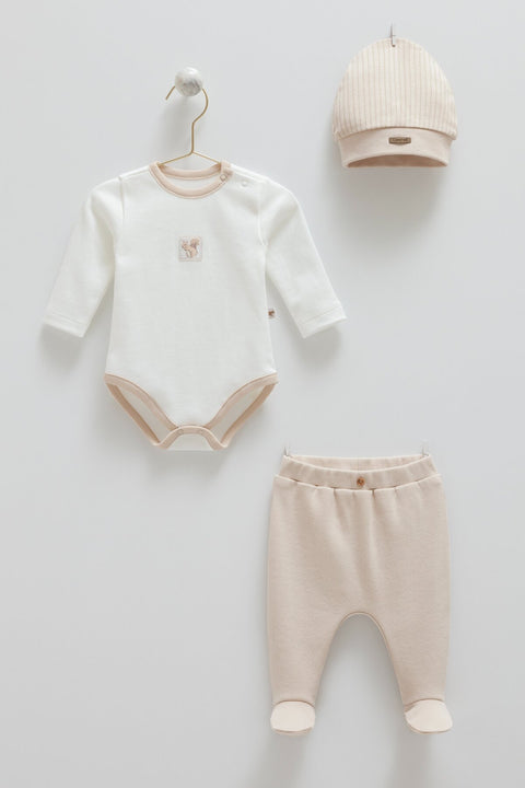 Forset Body Pantolon Şapka Takım - Bej