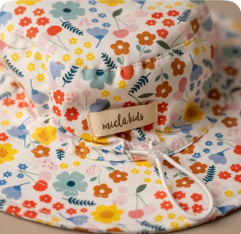 UV Korumalı Pretty Floral Deniz Şapkası