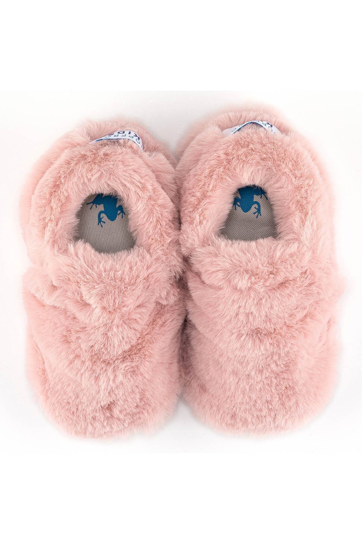 HOPFRÖG Furry Furry Pembe Kürk Barefoot Patik (HEDİYE SETİ)