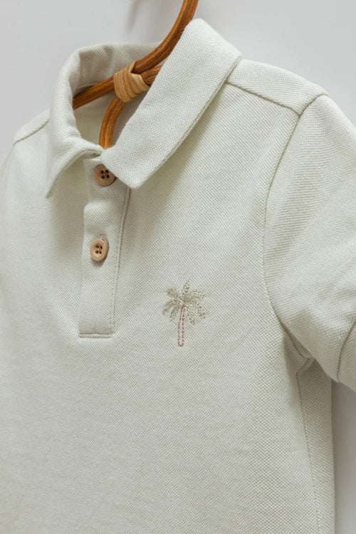 %100 Pamuk Erkek Polo Yaka Tişört & Denim Şort Takım