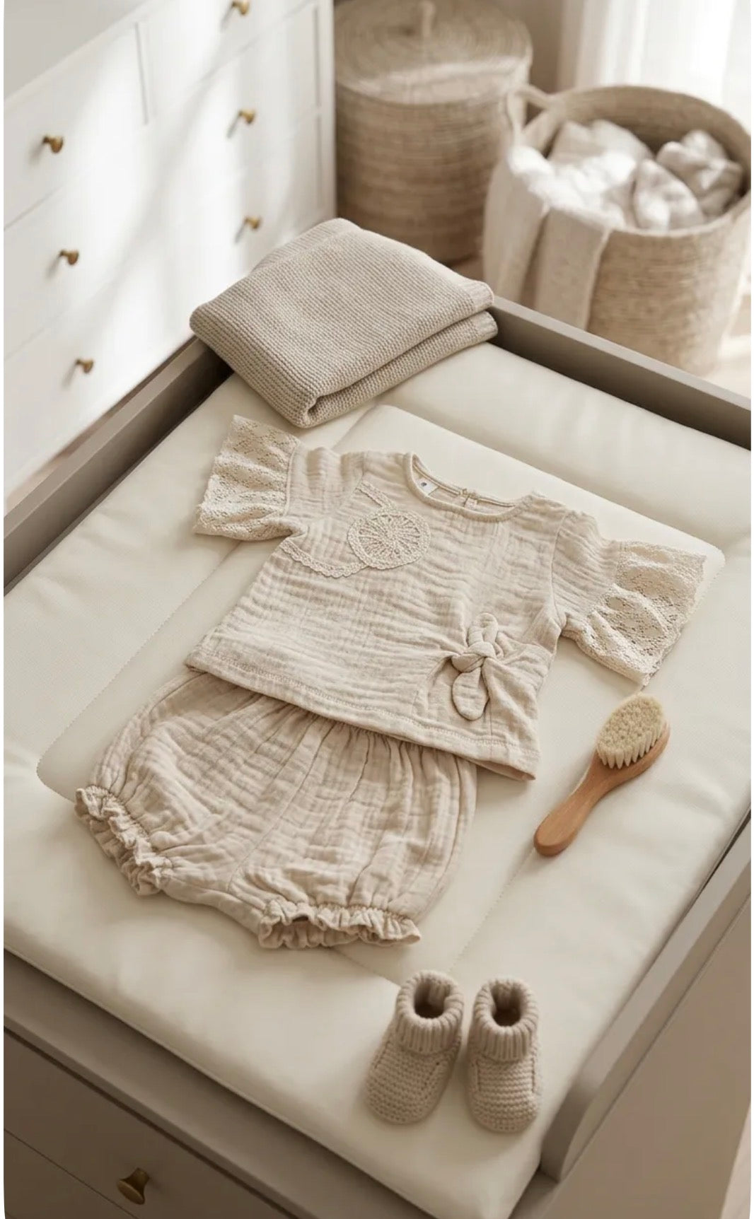 LACE FLOWERS 2’li MÜSLİN TAKIM