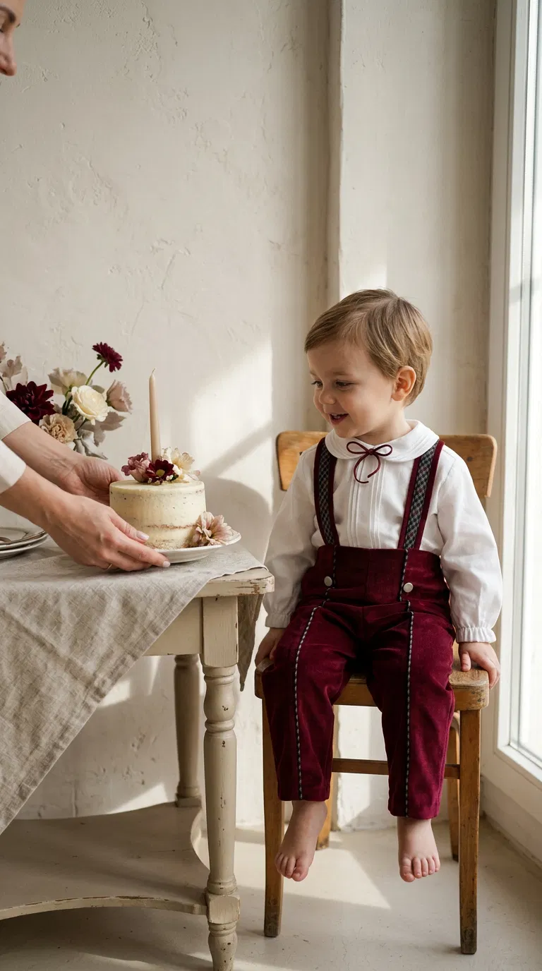 The Little Duke Kadife Salopet Takım