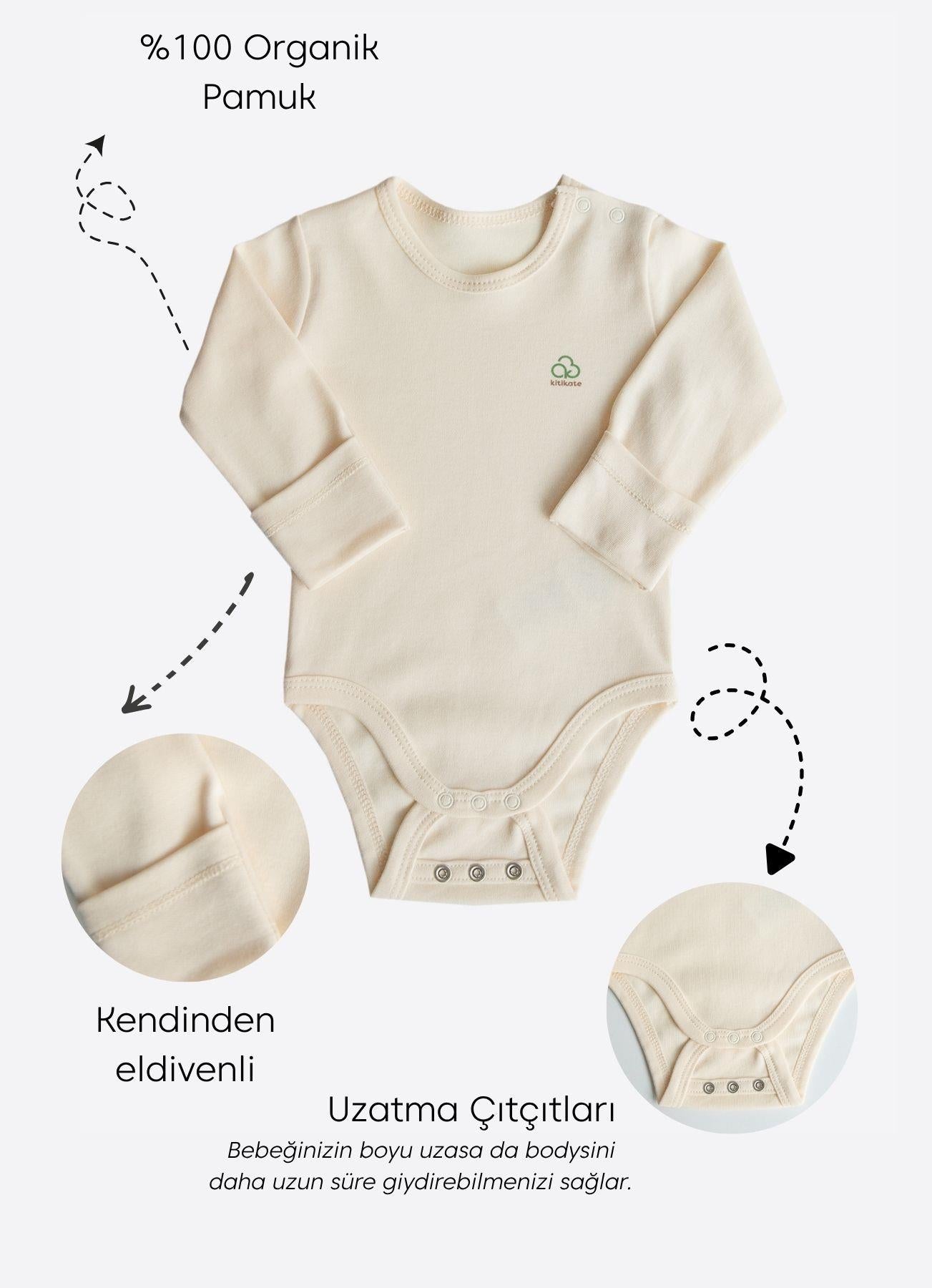 Organik New Basic Uzayan Uzun Kol Body Natural