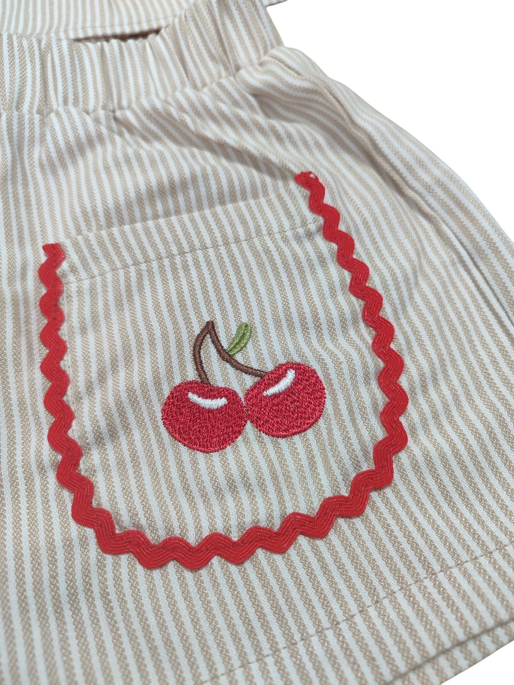 Fırfırlı Cherry Bluz ve Şort Takım