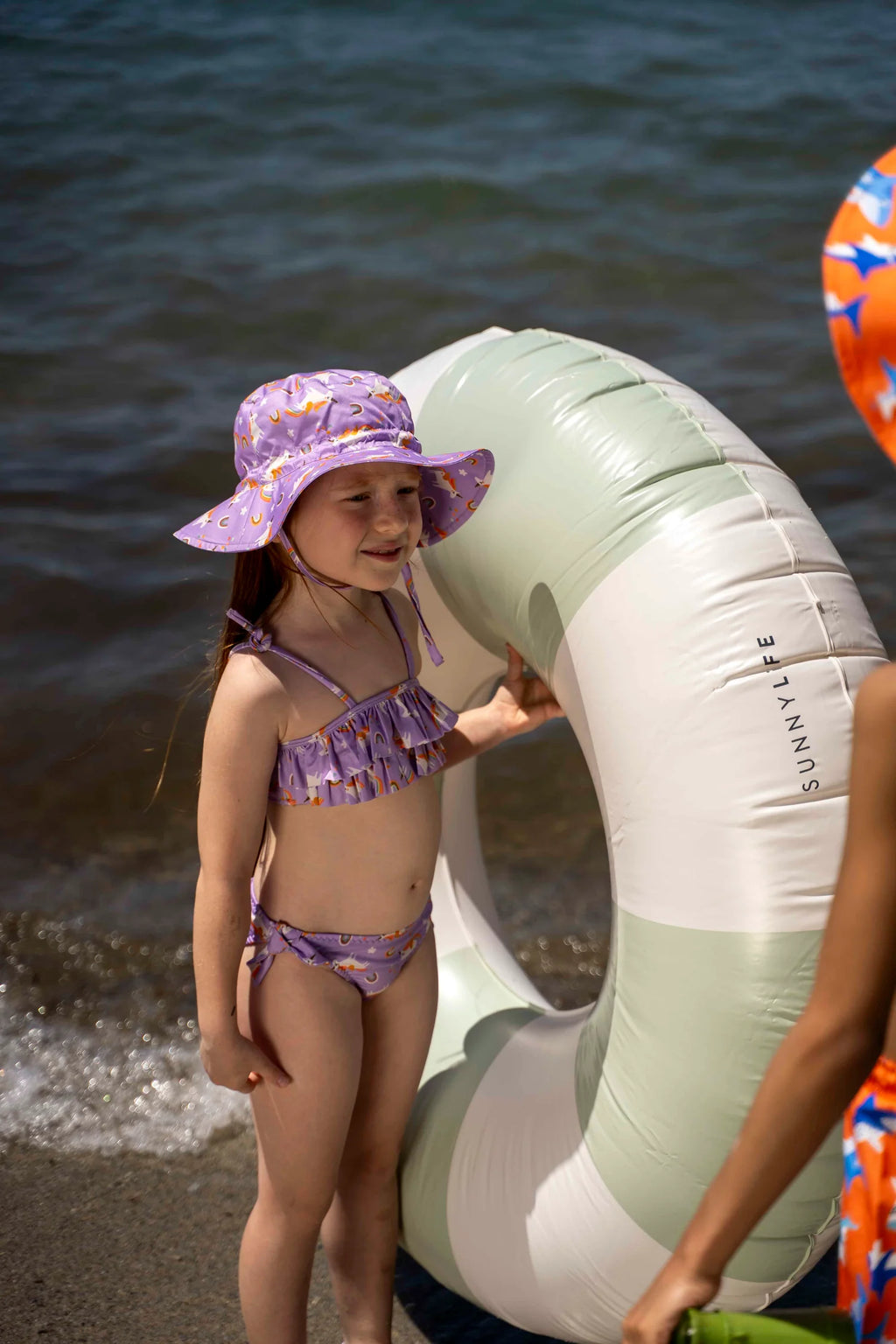 Ruffle Bikini Set - Rainbow Unicorn Lilac