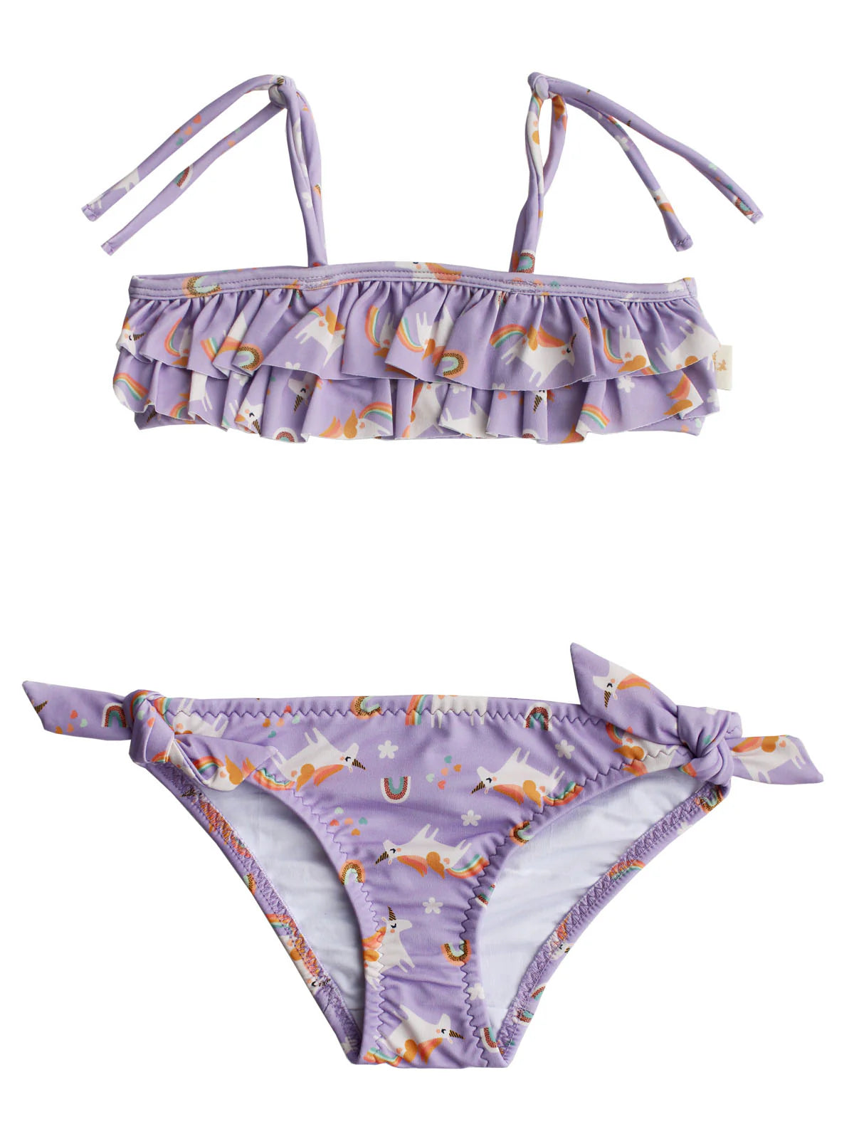 Ruffle Bikini Set - Rainbow Unicorn Lilac