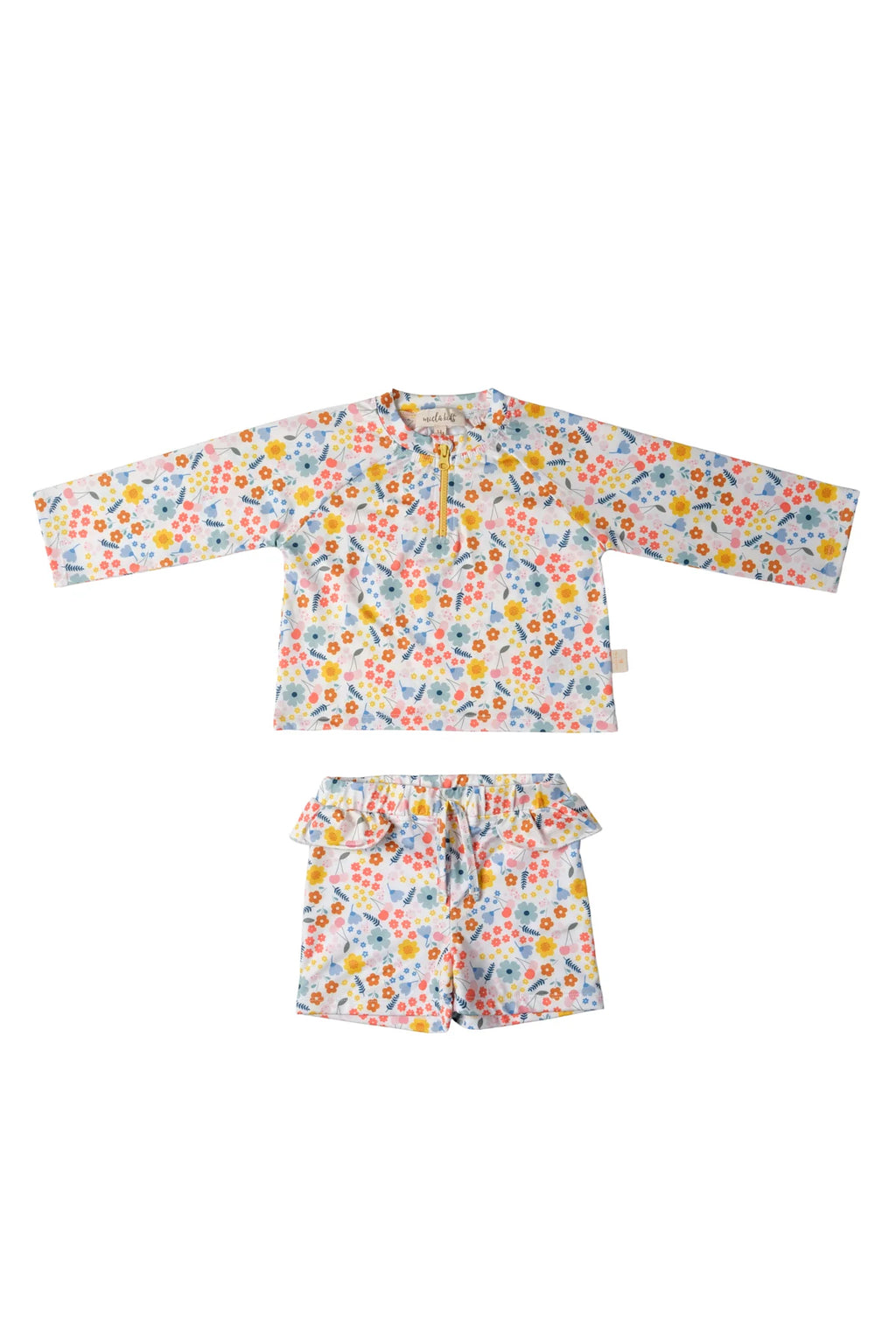 UV Korumalı Alt Üst Kız Bebek Set - Pretty Floral