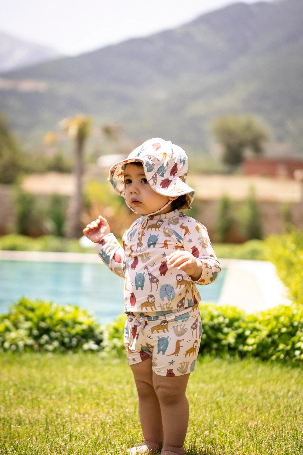 UV Korumalı Alt Üst Erkek Bebek Set - Jungle