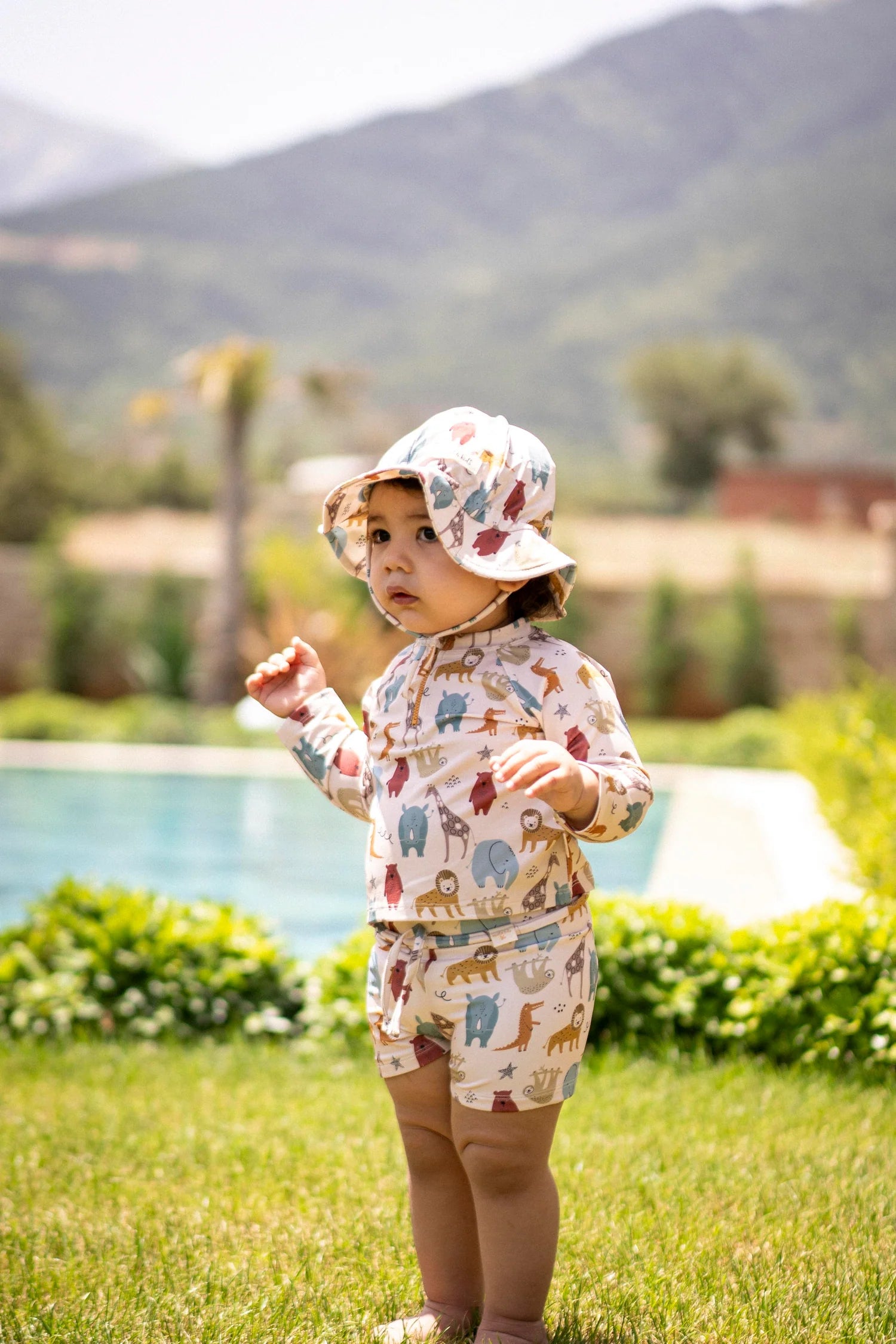 UV Korumalı Alt Üst Erkek Bebek Set - Jungle