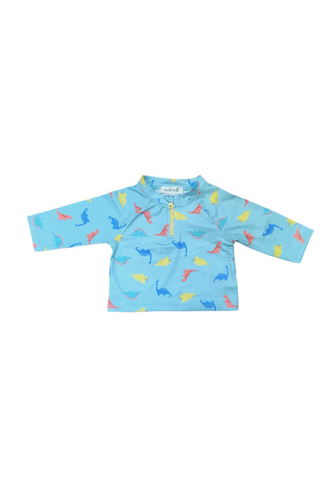 UV Korumalı Alt Üst Erkek Bebek Set - Dinoland Mint