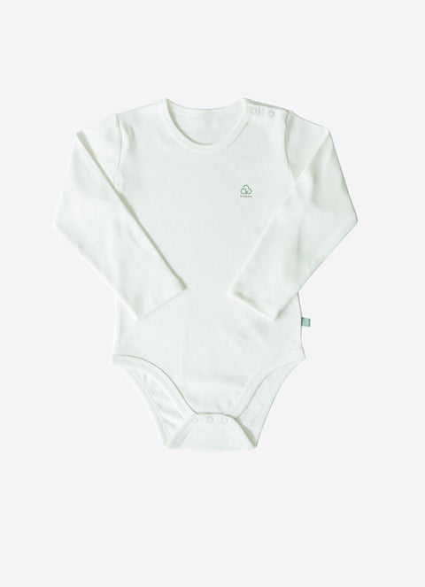 Organik New Basic Uzun Kol Çocuk Boy Body Ekru