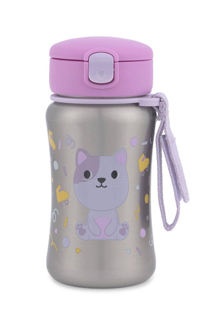 Besties Squad Pipetli Paslanmaz Çelik Suluk - Kedi