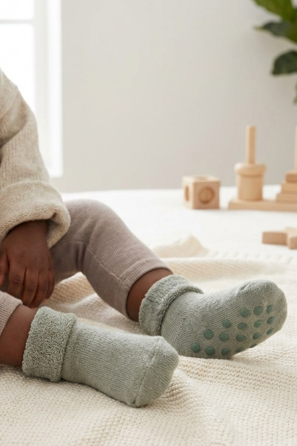 Soft Steps Havlu Kaydırmaz Bebek Çorap – Mint