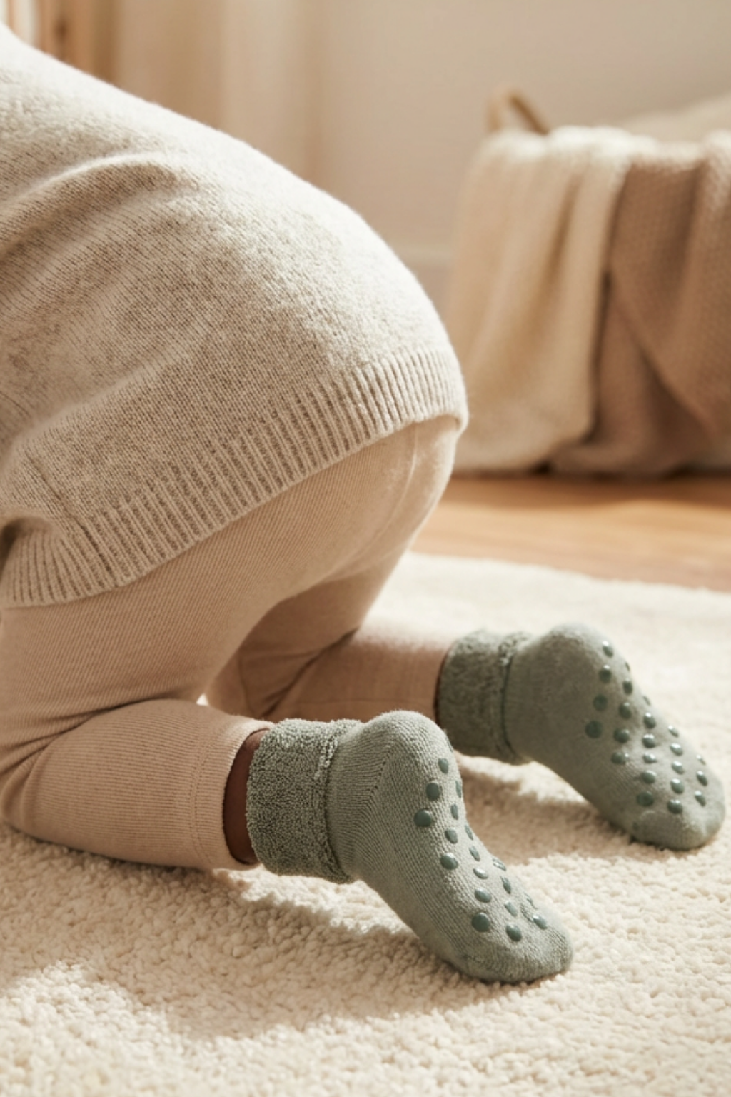 Soft Steps Havlu Kaydırmaz Bebek Çorap – Mint