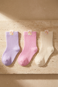 Pastel Days 3’lü Pamuklu Çocuk Çorabı – Lila / Pembe / Ekru