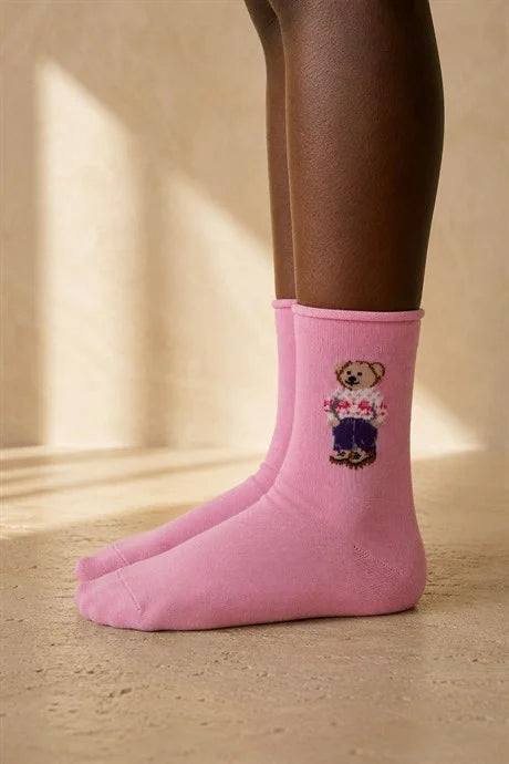 Teddy Pink Modal Çocuk Çorabı – Pembe