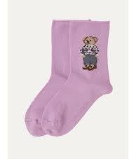 Teddy Lilac Modal Çocuk Çorabı – Lila