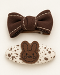 Mocha Bunny 2’li Klipsli Toka Seti