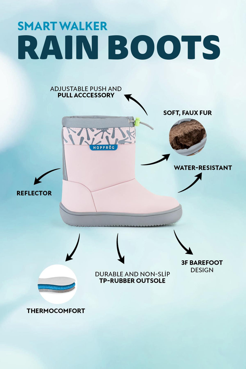 SMART WALKER RAIN BOOTS-PİNK