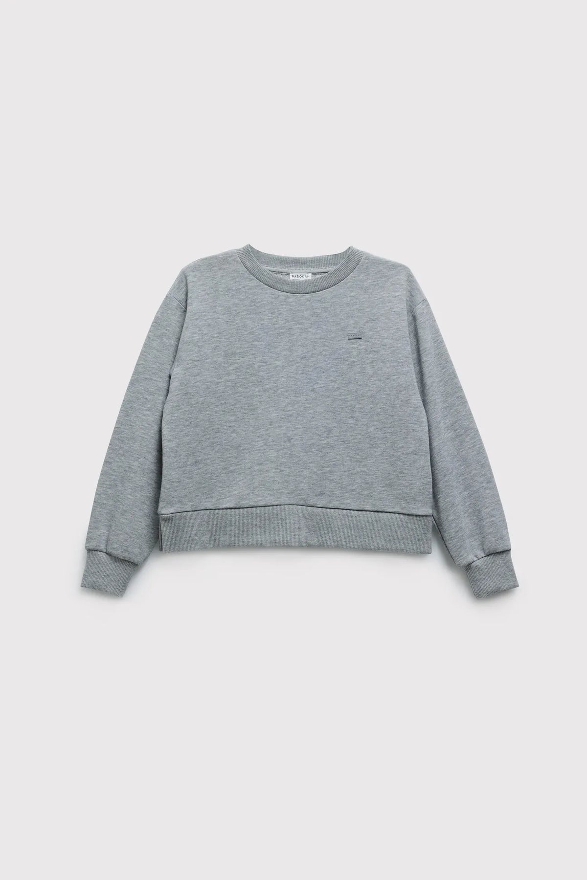 Loose Fit Şardonsuz Sweatshirt-Gri