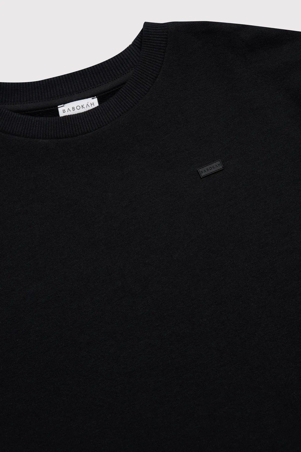 Loose Fit Şardonsuz Sweatshirt-Siyah
