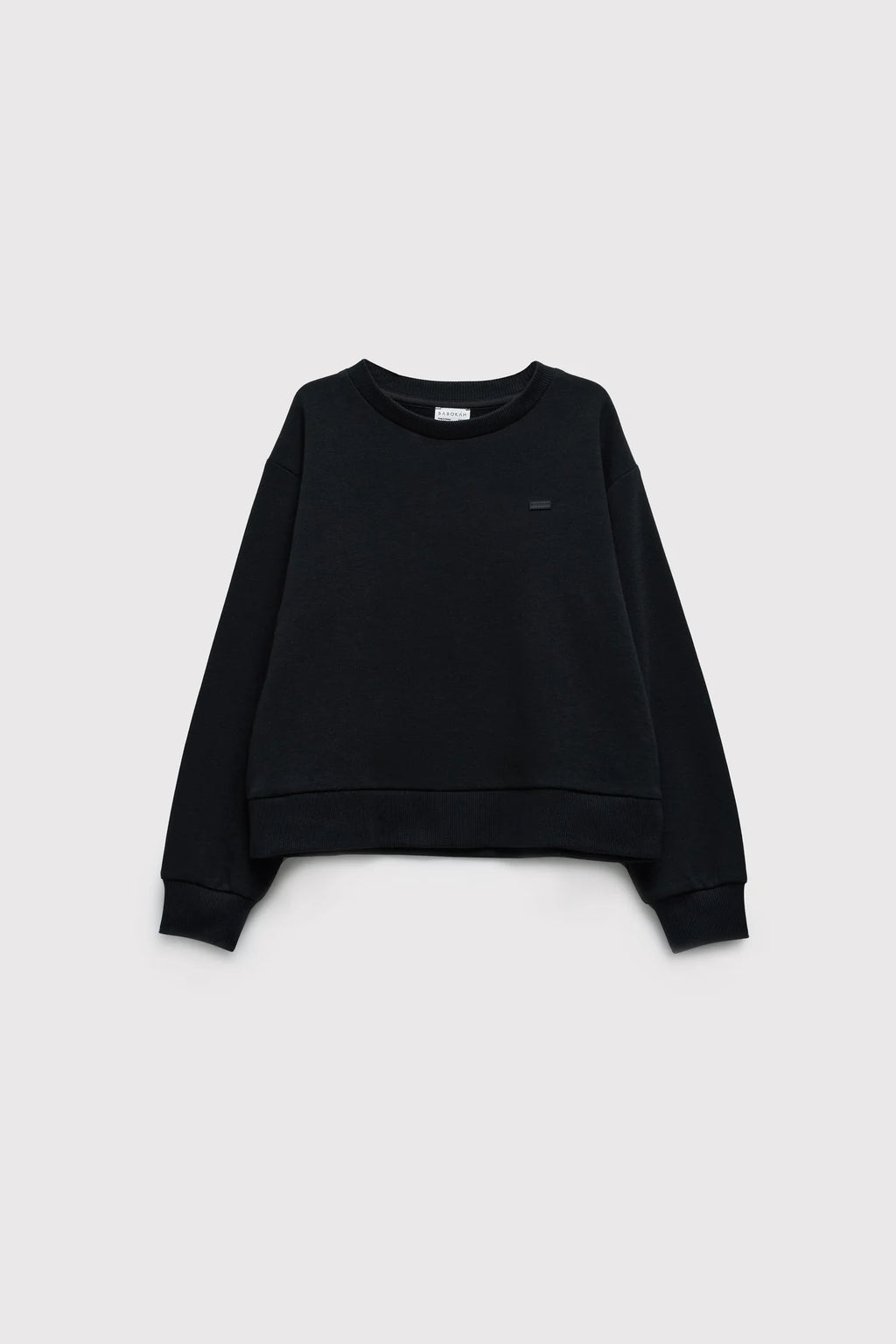 Loose Fit Şardonsuz Sweatshirt-Siyah