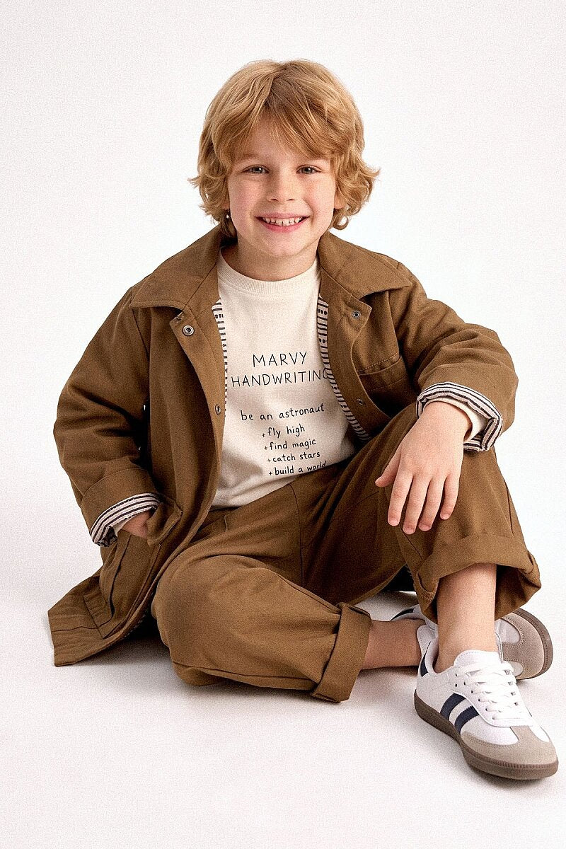 Sora Astarlı Unisex Trenç Ceket