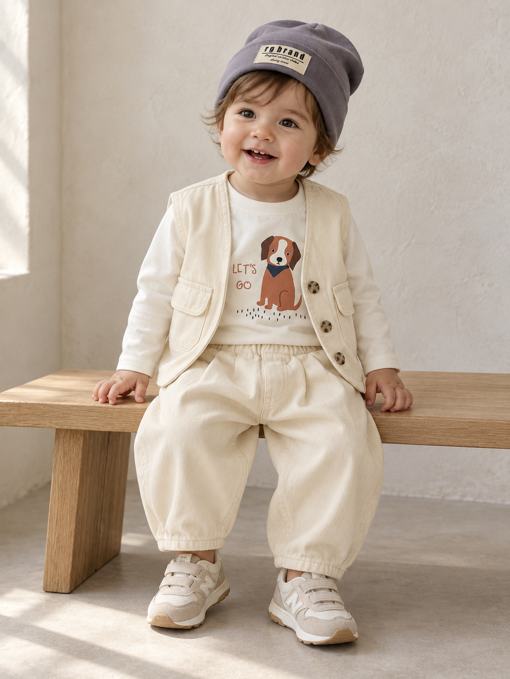 Let’s Go Puppy Uzun Kollu Penye – Ekru