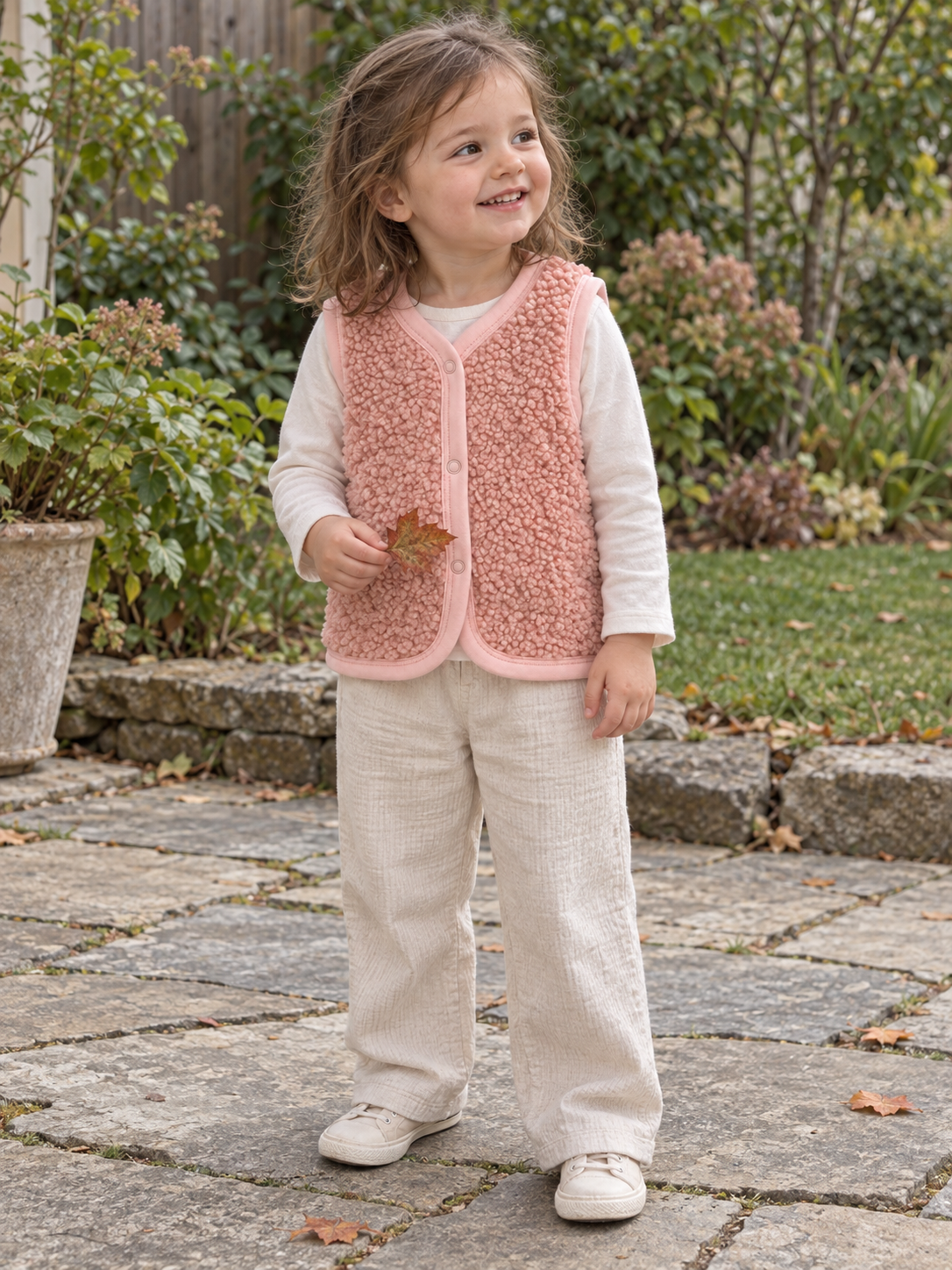 Rosy Teddy Bukle Yelek – Pembe
