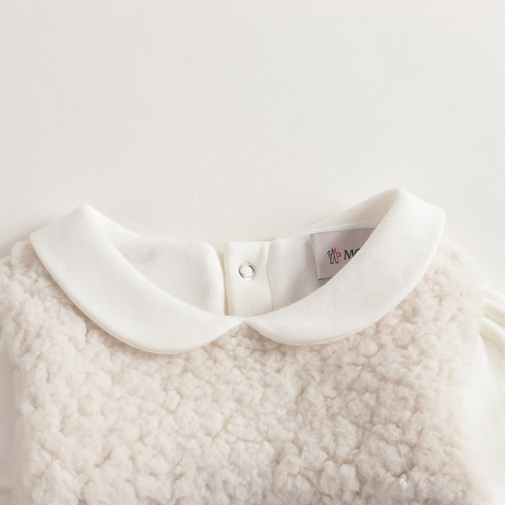 Ivory Teddy Astarlı Kız Bebek Elbisesi