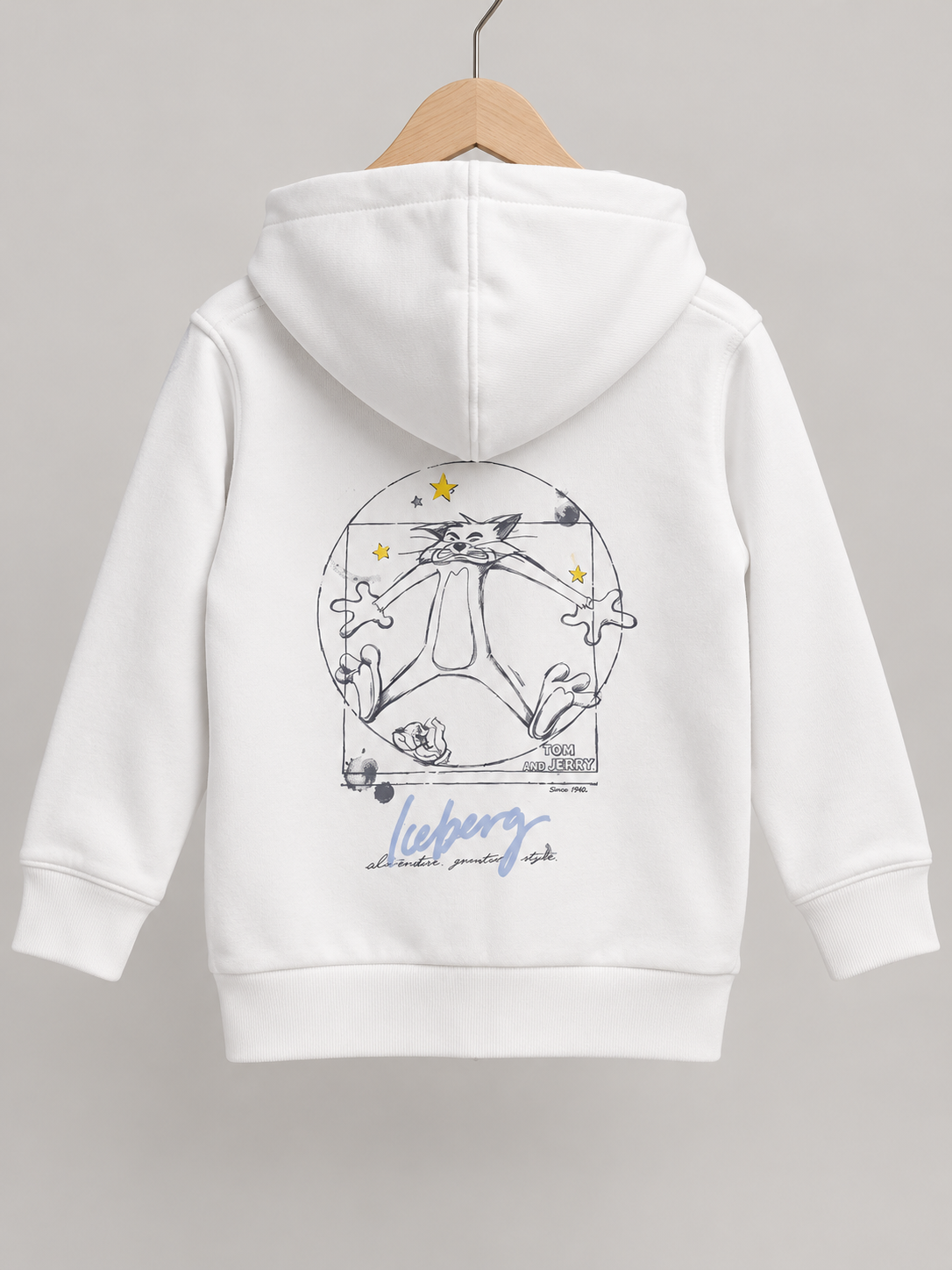 Playful Cat Şardonlu Kapüşonlu Sweatshirt – Beyaz