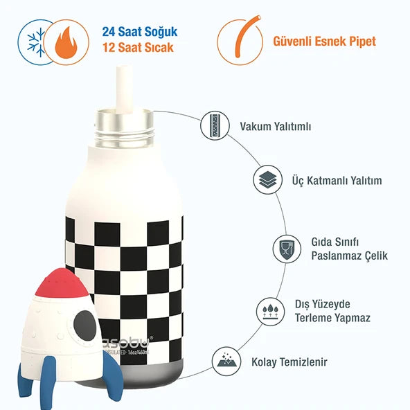 Bestie Bottle - Rocketship 460 ml.