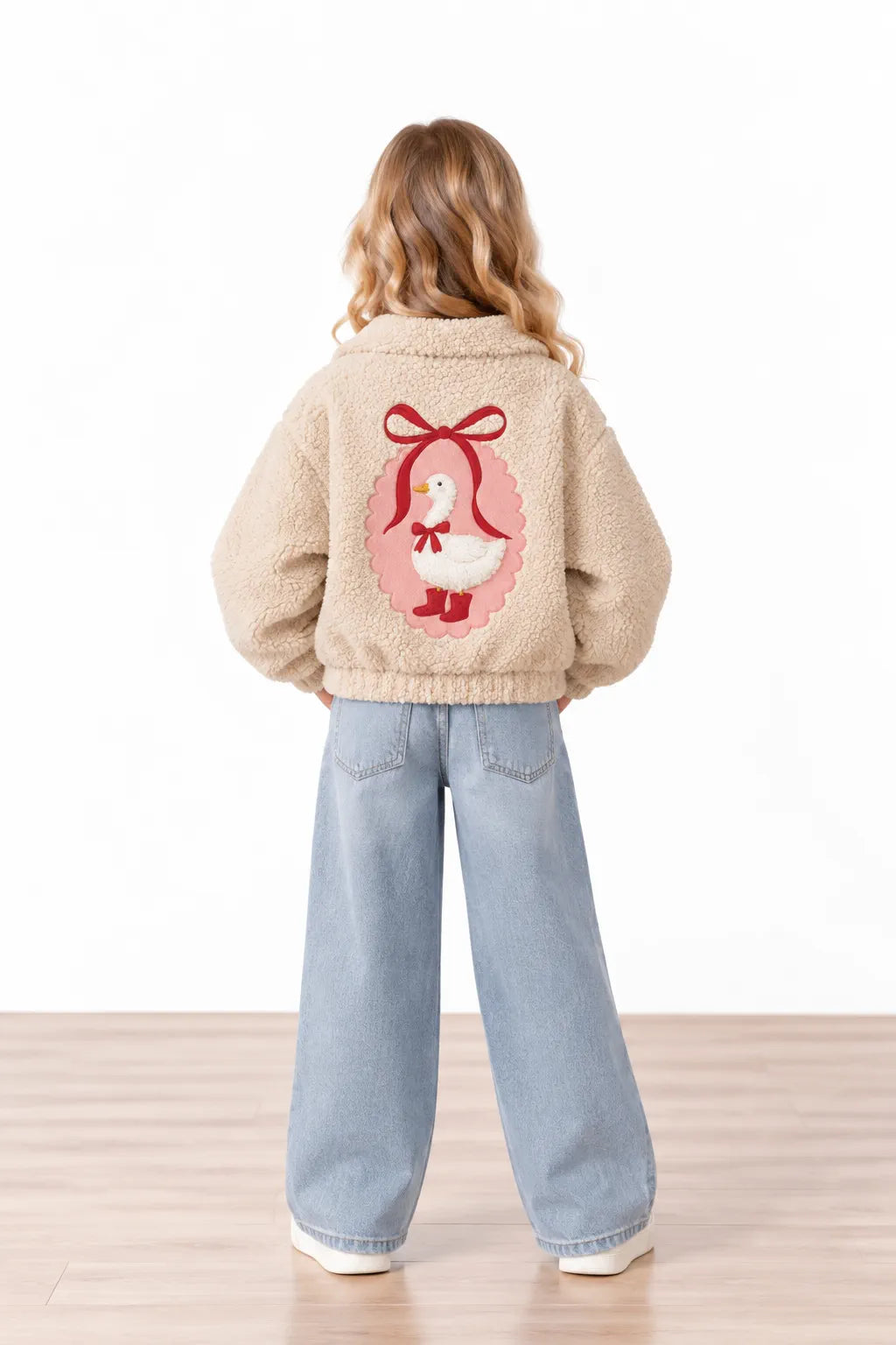Maison Goose Peluş Bomber Ceket - Bej