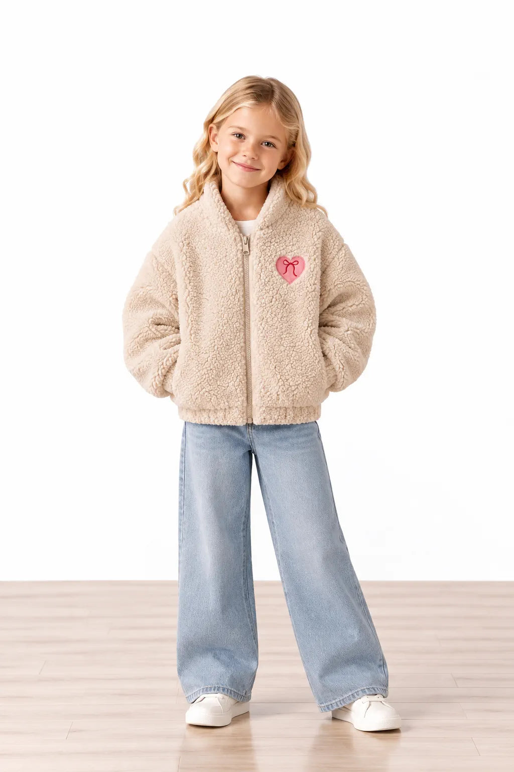 Maison Goose Peluş Bomber Ceket - Bej