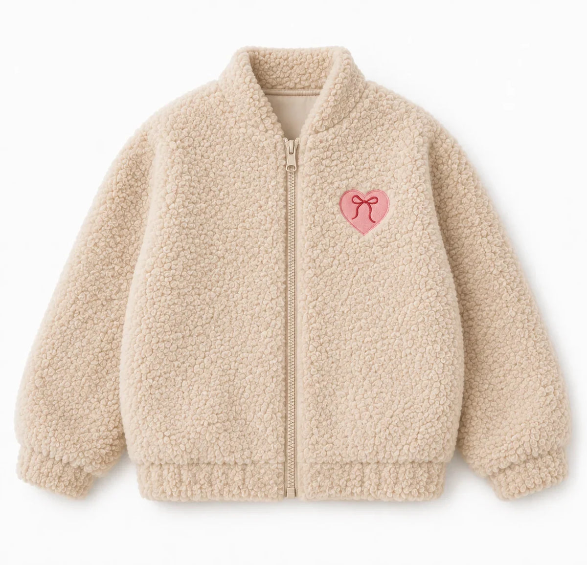 Maison Goose Peluş Bomber Ceket - Bej