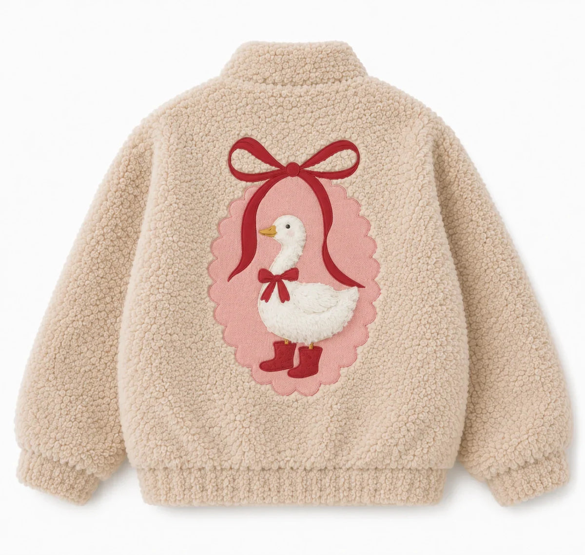 Maison Goose Peluş Bomber Ceket - Bej