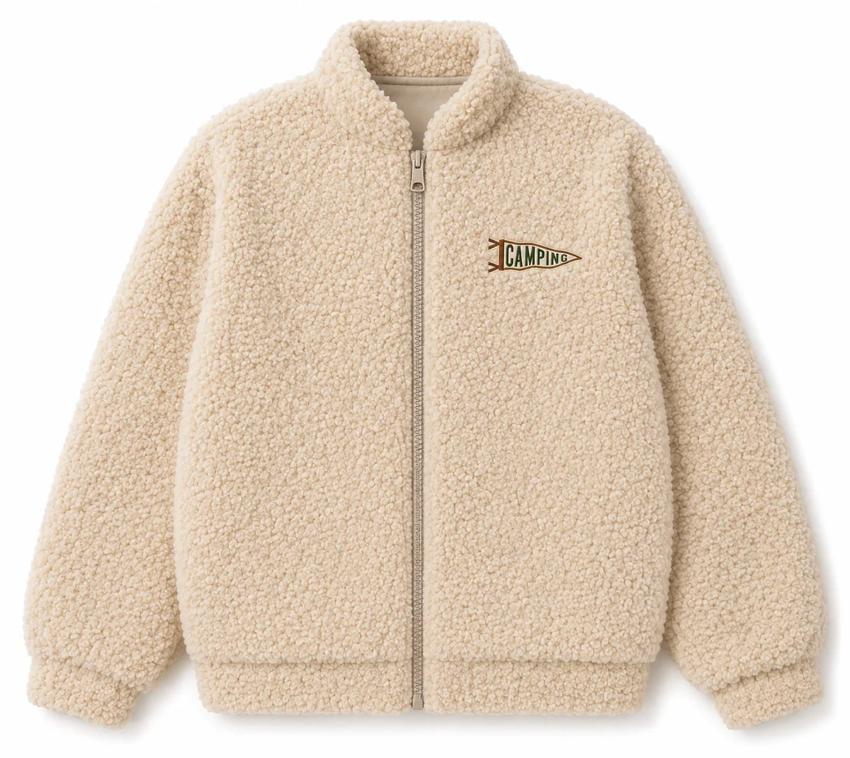 Camper Peluş Bomber Ceket - Bej